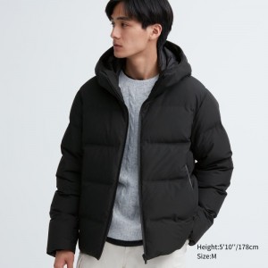 Men Uniqlo 3d Cut Seamless Down Parka Black | 5590607