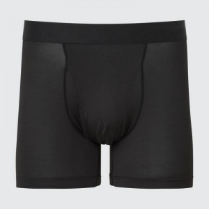 Men Uniqlo Airism Boxers Underwear Black | 2894861