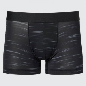 Men Uniqlo Airism Low Rise Boxers Underwear Black | 6092009