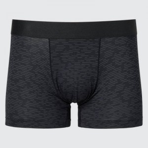 Men Uniqlo Airism Low Rise Boxers Underwear Black | 1858100