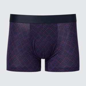 Men Uniqlo Airism Low Rise Printed Boxers Underwear Navy | 7616302