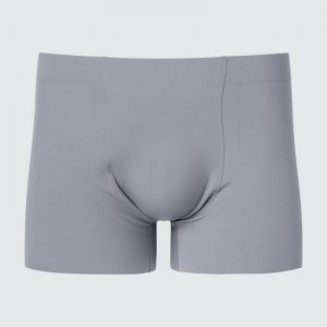 Men Uniqlo Airism Ultra Seamless Boxers Underwear Grey | 5085505