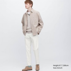Men Uniqlo Airsense Ultra Light Cotton-like Pants White | 8728347