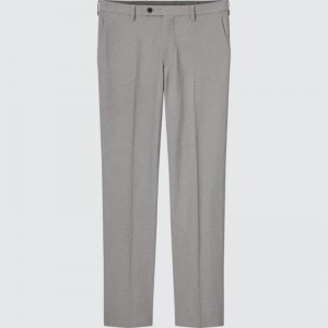 Men Uniqlo Airsense Ultra Light Houndstooth Pants Grey | 6358299