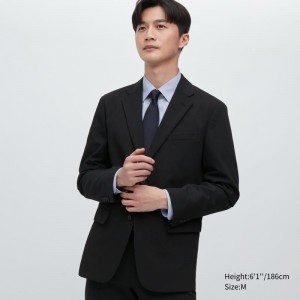 Men Uniqlo Airsense Wool Like Ultra Light Jackets Black | 866625