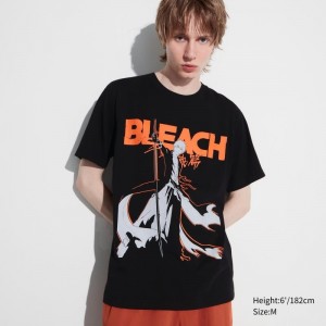 Men Uniqlo Bleach: Thousand-year Blood War Ut Short-sleeve Graphic T Shirts Black | 4374373
