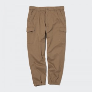 Men Uniqlo Cargo Jogger Pants Brown | 6878994