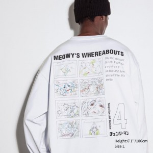Men Uniqlo Chainsaw Man × Kosuke Kawamura Ut Long-sleeve Graphic T Shirts White | 8762766