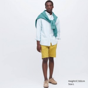 Men Uniqlo Chino Shorts Yellow | 342432