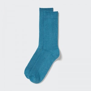 Men Uniqlo Colorful 50 Socks Blue | 1186555