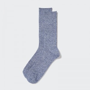 Men Uniqlo Colorful 50 Socks Blue | 8894287