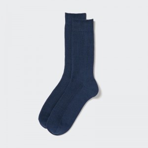 Men Uniqlo Colorful 50 Socks Navy | 984588