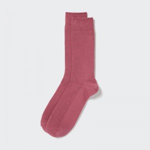 Men Uniqlo Colorful 50 Socks Pink | 2636421
