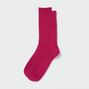 Men Uniqlo Colorful 50 Socks Pink | 4554995