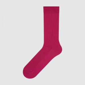 Men Uniqlo Colorful 50 Socks Pink | 950349