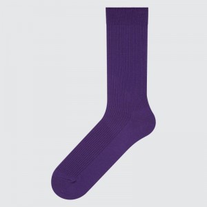 Men Uniqlo Colorful 50 Socks Purple | 1062069
