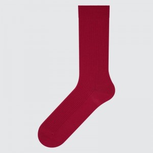 Men Uniqlo Colorful 50 Socks Red | 5477465