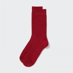 Men Uniqlo Colorful 50 Socks Red | 5924855