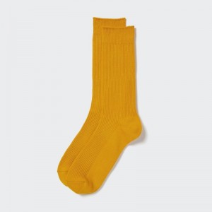 Men Uniqlo Colorful 50 Socks Yellow | 2768039