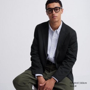 Men Uniqlo Comfort Jackets Black | 1049353