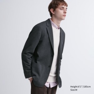 Men Uniqlo Comfort Jackets Grey | 7573991
