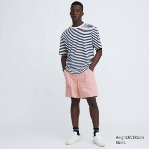Men Uniqlo Corduroy Shorts Pink | 256362
