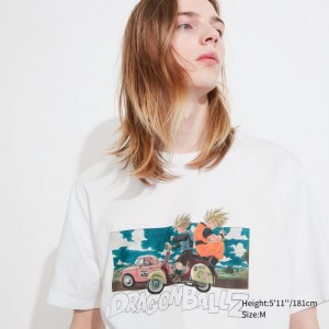 Men Uniqlo Dragon Ball Ut Short-sleeve Graphic T Shirts White | 6348898