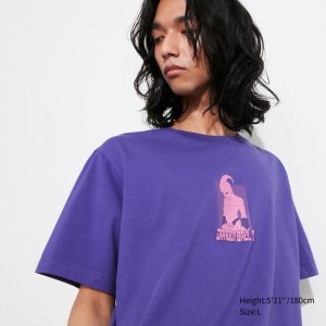 Men Uniqlo Dragon Ball Ut Short-sleeve Graphic T Shirts Purple | 5894901