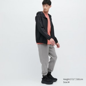 Men Uniqlo Dry Stretch Jogger Pants Grey | 4236106