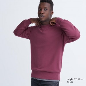 Men Uniqlo Elegant Sweatshirts Pink | 3078932