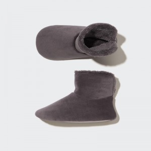 Men Uniqlo Fleece Room Velour Slippers Brown | 4577989