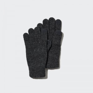 Men Uniqlo HEATTECH Gloves Grey | 1179168