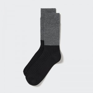 Men Uniqlo HEATTECH Socks Black | 2358904