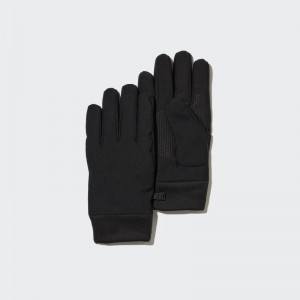 Men Uniqlo Heattech Lined Function Gloves Black | 3456169