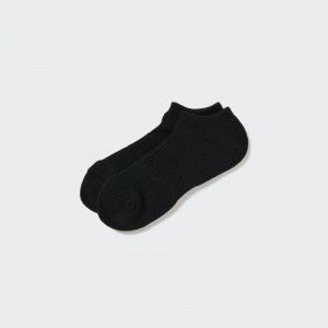 Men Uniqlo Heattech Pile Short Socks Black | 2879121