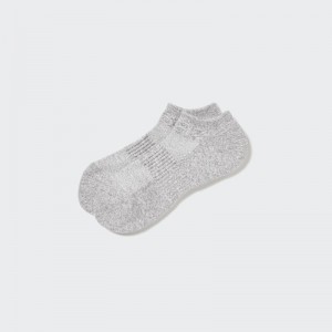 Men Uniqlo Heattech Pile Short Socks Grey | 4220972