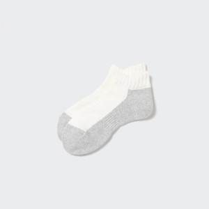 Men Uniqlo Heattech Short Socks White | 9690470
