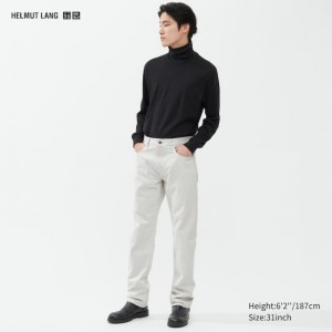 Men Uniqlo Helmut Lang Classic Cut Jeans White | 2688229