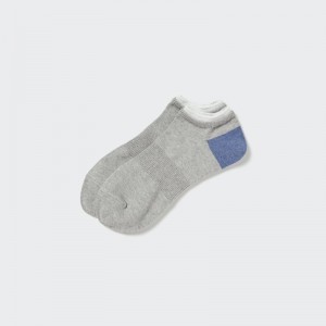 Men Uniqlo Layered Short Socks Grey | 5554461
