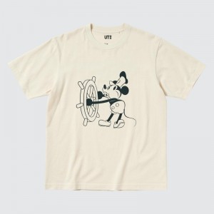 Men Uniqlo Magic For All Favorites Ut Short-sleeve Graphic T Shirts Beige | 3677732