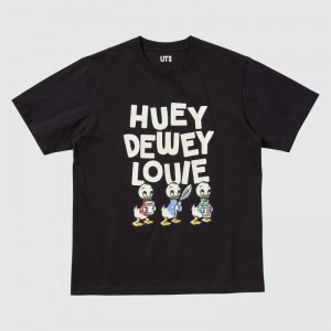 Men Uniqlo Magic For All Favorites Ut Short-sleeve Graphic T Shirts Black | 163546