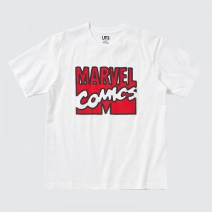Men Uniqlo Magic For All Timeless Favorites Ut Short-sleeve Graphic T Shirts White | 8709496