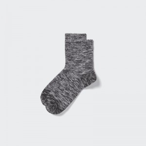 Men Uniqlo Melange Half Socks Grey | 9913147