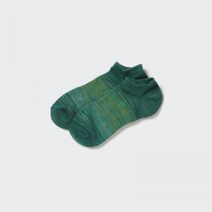 Men Uniqlo Melange Short Socks Green | 5940552