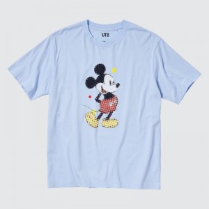 Men Uniqlo Mickey Stands Ut Short Sleeve Graphic T Shirts Blue | 8868212