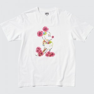 Men Uniqlo Mickey Stands Ut Short-sleeve Graphic T Shirts White | 8382162