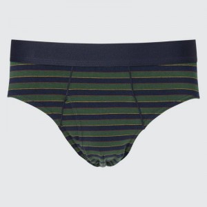 Men Uniqlo Multi Striped Underwear Green | 7908045