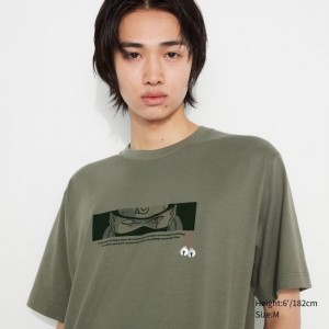 Men Uniqlo Naruto Ut Short-sleeve Graphic Kakashi Hatake T Shirts Olive | 8460702