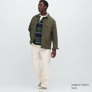 Men Uniqlo Painter Pants White | 5425052