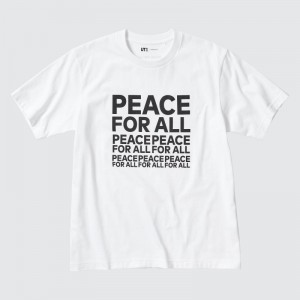 Men Uniqlo Peace For All Kashiwa Sato Short-sleeve Graphic T Shirts White | 9293974